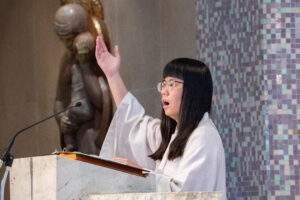 Cantor intones the psalm