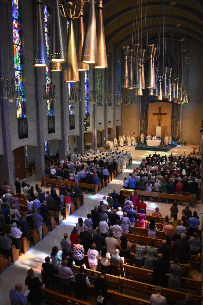 The pews at St. Columba Cathedral were full for the deacon ordinations on June 3. Photo by Dana Nicholson. 