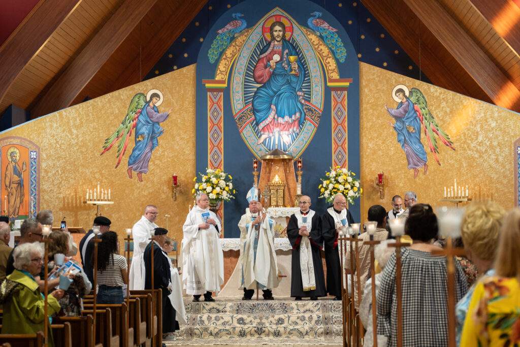 Bishop celebrates Mass with Maronite priests at assumption pilgrimage in North Jackson