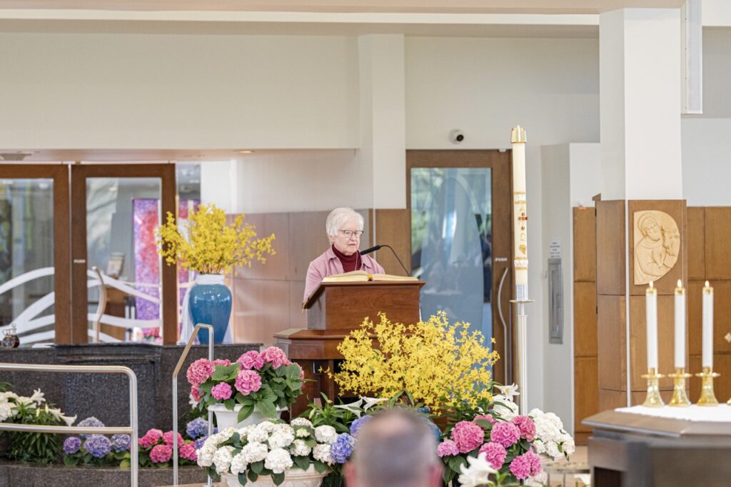 Sister does a reading. Photo by Brian Keith.