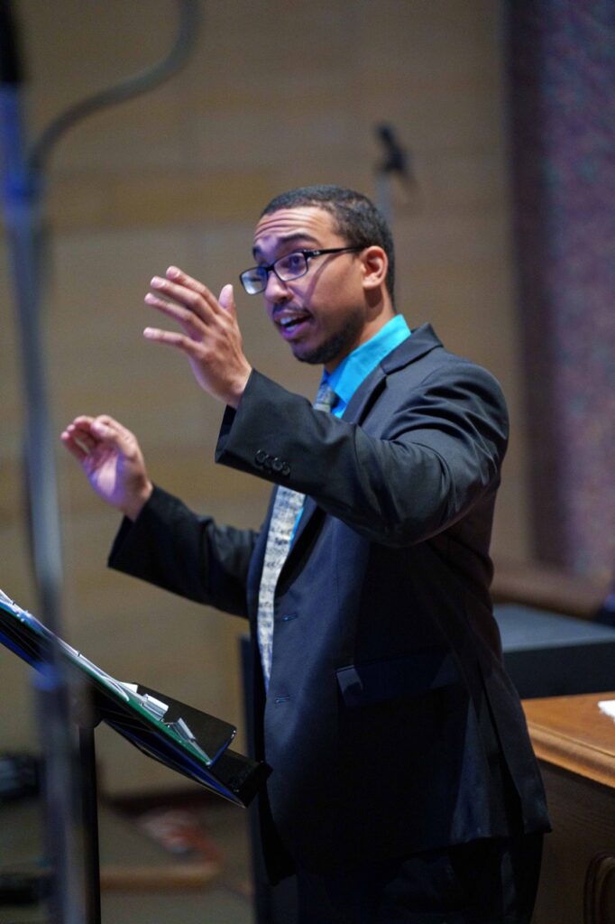 Ralph Holtzhauser conducts. Photo by Jimmy Joe Savage. Chrism Mass 2024.
