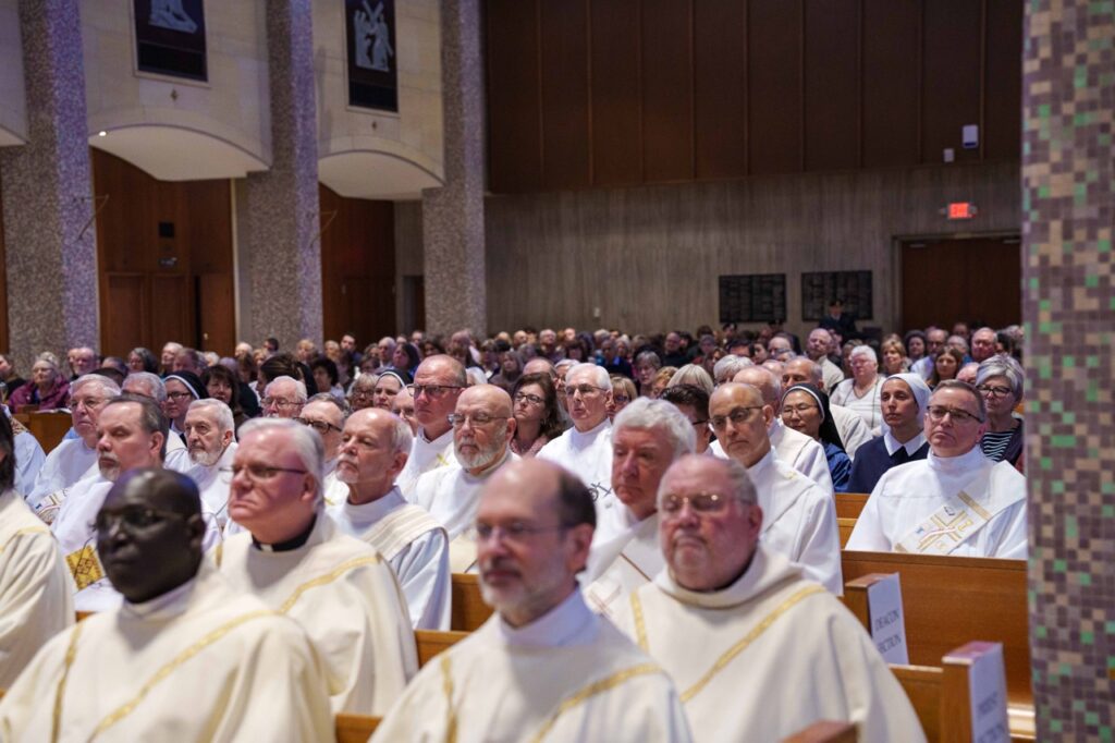 St. Columba Cathedral is full. Photo by Jimmy Joe Savage. Chrism Mass 2024.
