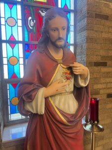 Statue of Jesus and His sacred heart