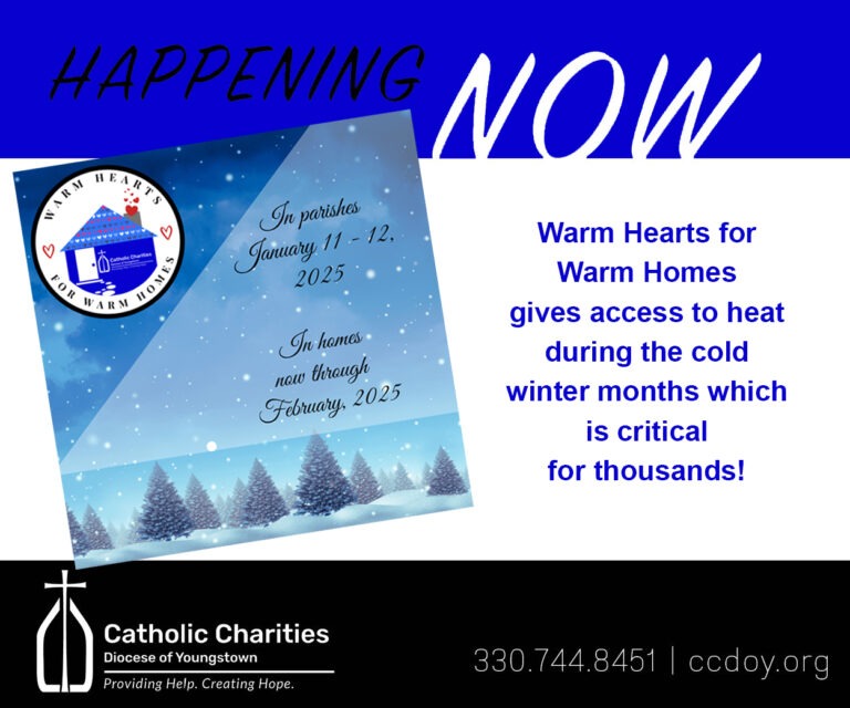 ad for warm hearts for warm homes