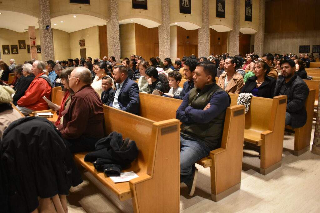 St. Columba Cathedral is full of congregants for the Our Lady of Guadalupe Mass.