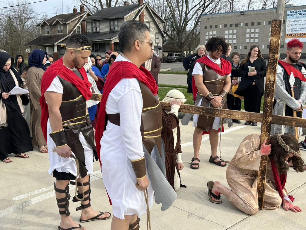 The Hispanic community at St. Dominic Parish presented live Stations of the Cross on Good Friday, April 7.