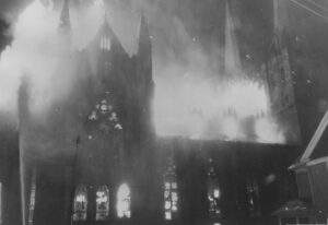 Cathedral in flames