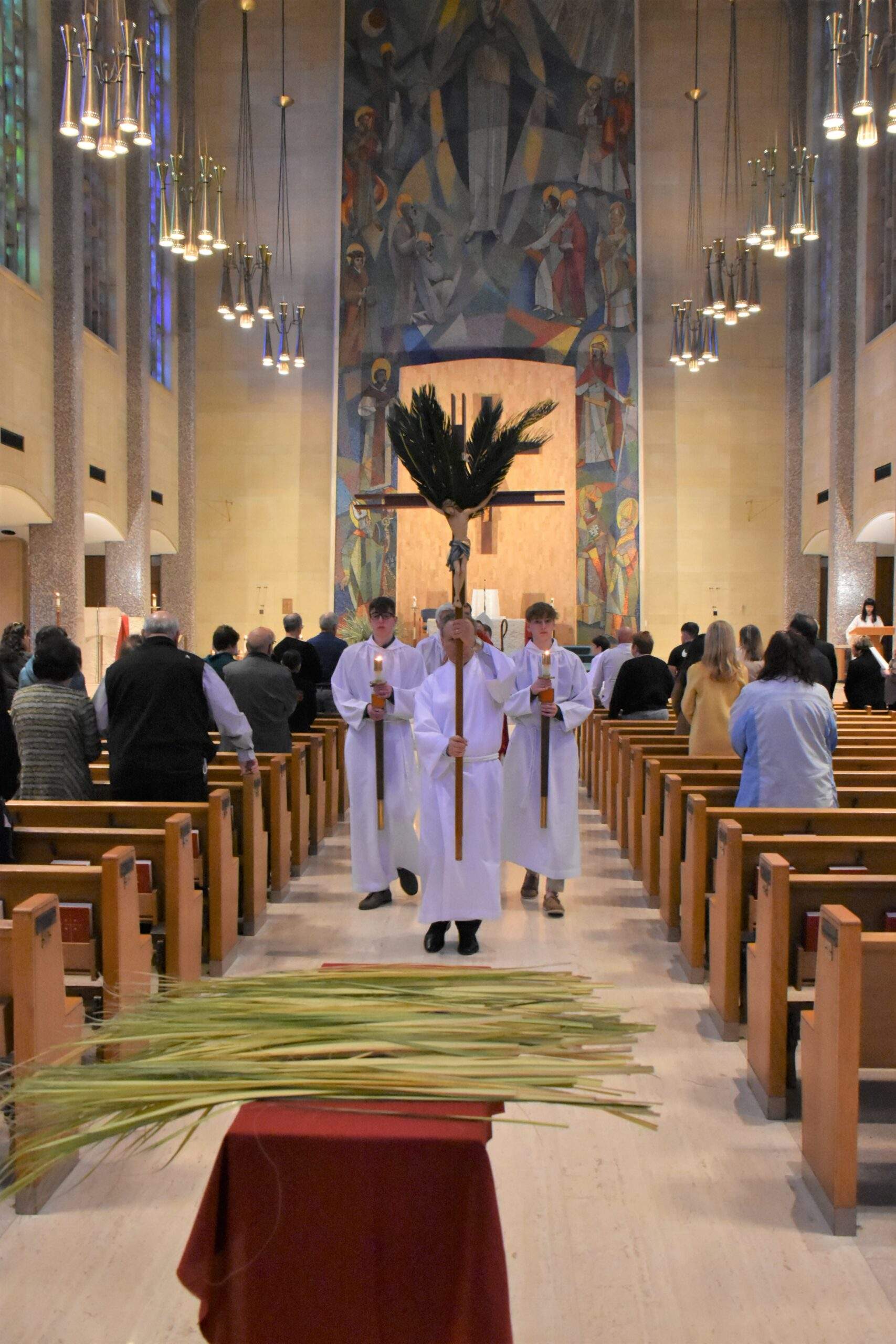 Recessional during Palm Sunday Mass