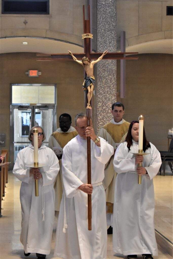 Procession at Holy Thursday Mass at St. Columba Cathedral