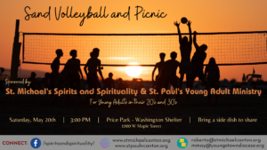 Sand Volleyball and Picnic for young adults in their 20s and 30s