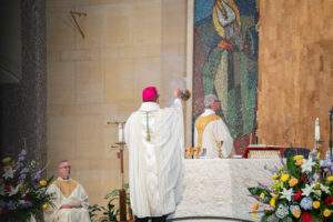Bishop incenses the altar