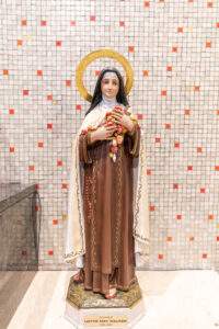 St. Therese of Lisieux statue from Sts. Cyril and Methiodius Church on display at Elizabeth Ann Seton Parish in Warren.