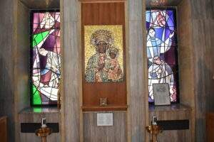 Icon from St. Stanislaus Kostka church on display at St. Columba Cathedral parish.