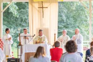 Priests celebrate Mass