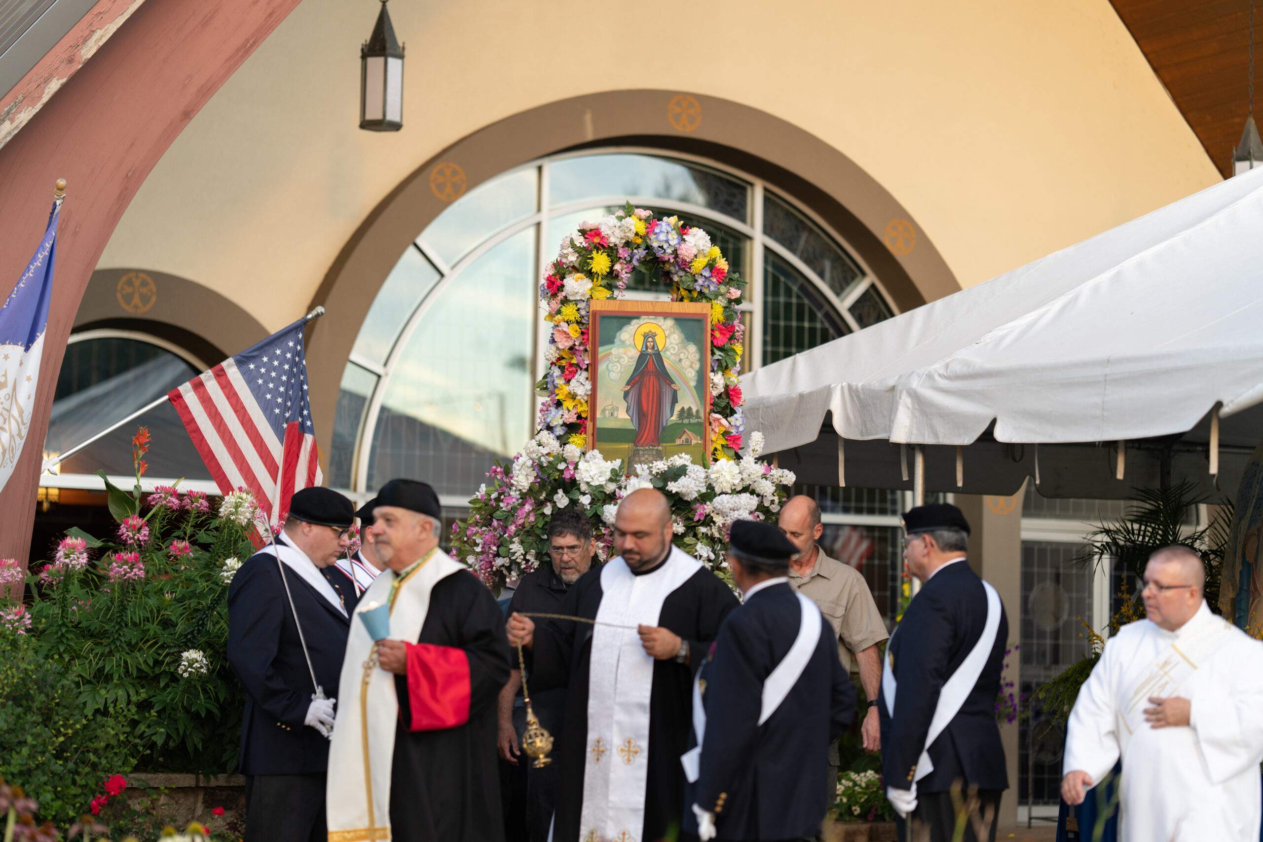 Image of Mary is brought into the shrine in North Jackson