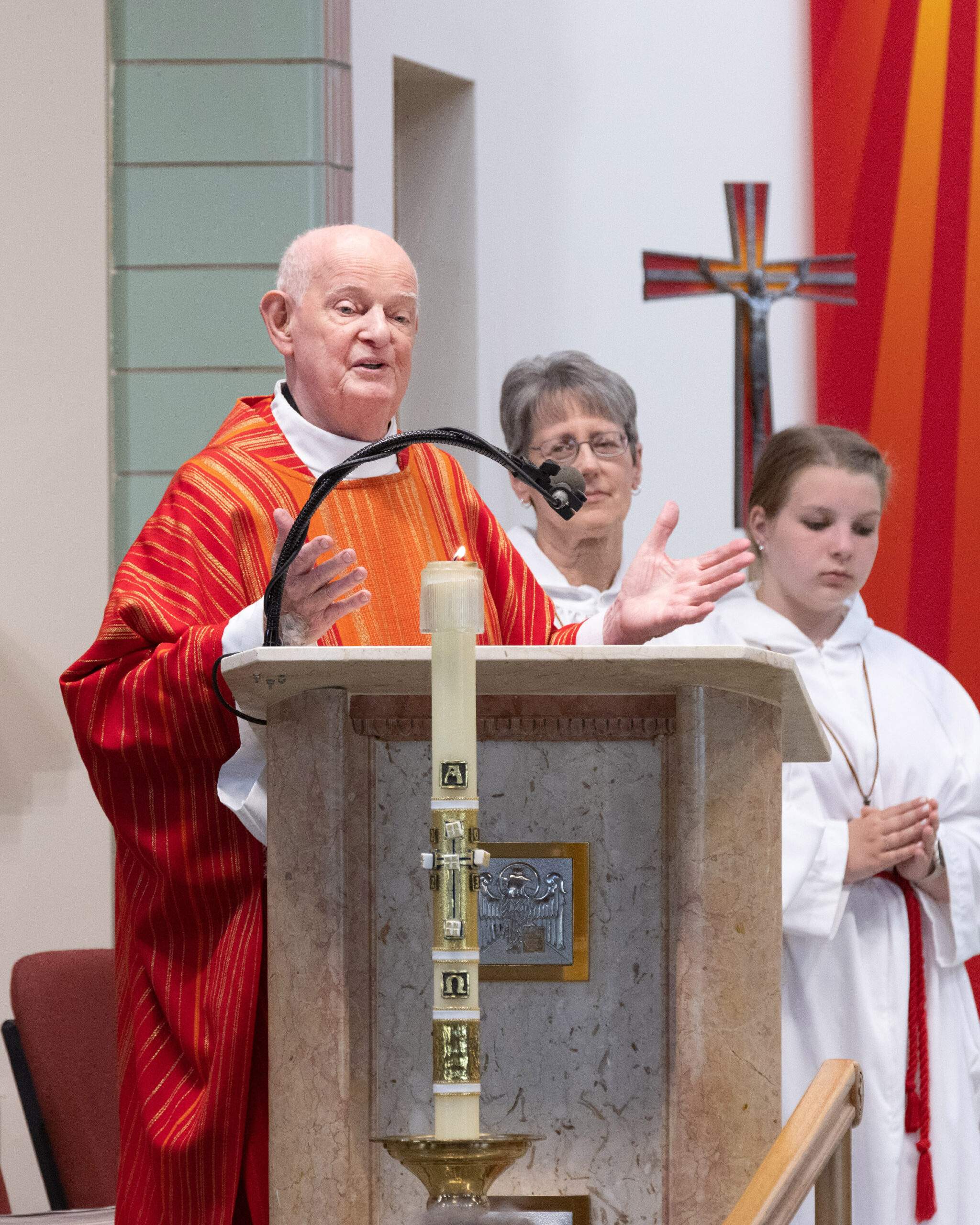 Father Joseph Zamary at his retirement Mass
