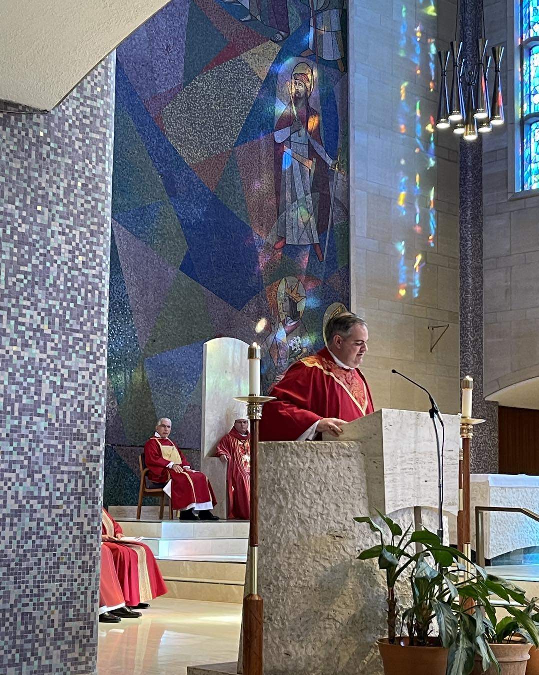 Father Sheridan delivers the homily at the Red Mass