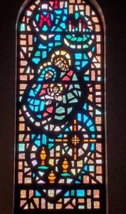 Nativity window at St. Benedict