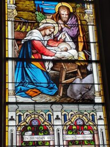 nativity window at st joseph mogadore
