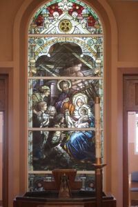 Nativity window at St. Paul