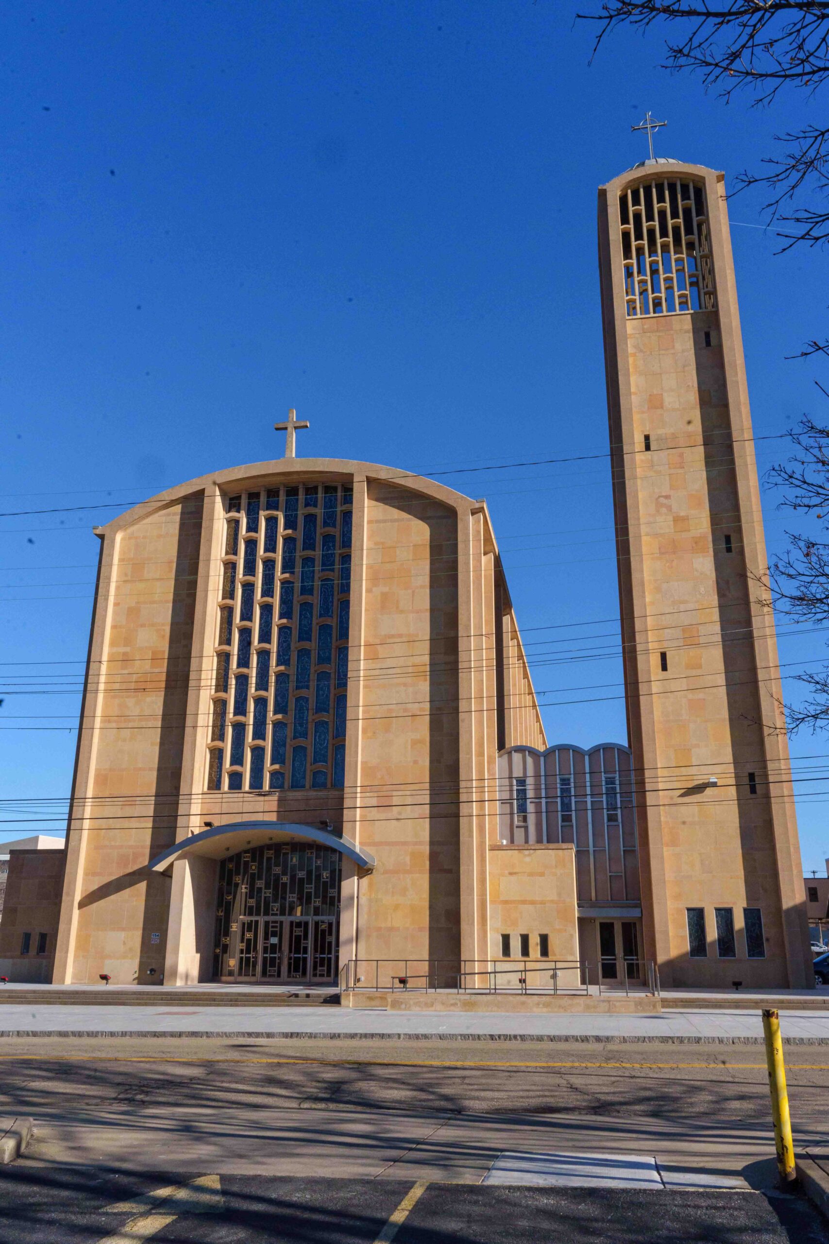 A shot of St. Columba Cathedral from the street. Photo by Jimmy Joe Savage