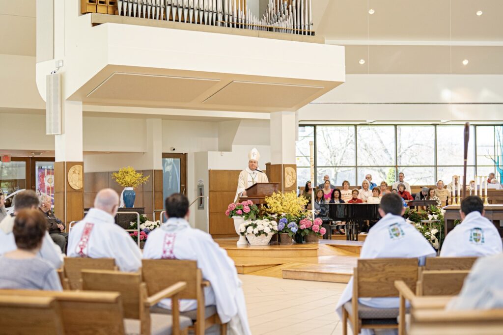 Bishop Bonnar delivers his homily. Photo by Brian Keith. 