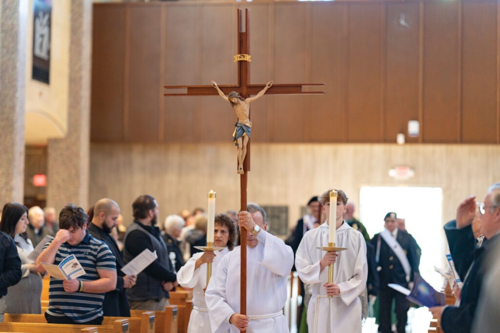 New processional cross at St. Columba Cathedral. Photo by Brian Keith.