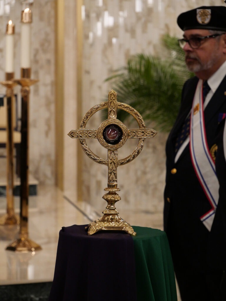 Relic of St. Patrick donated by Bishop David Bonnar to St. Patrick Parish, Hubbard, Ohio