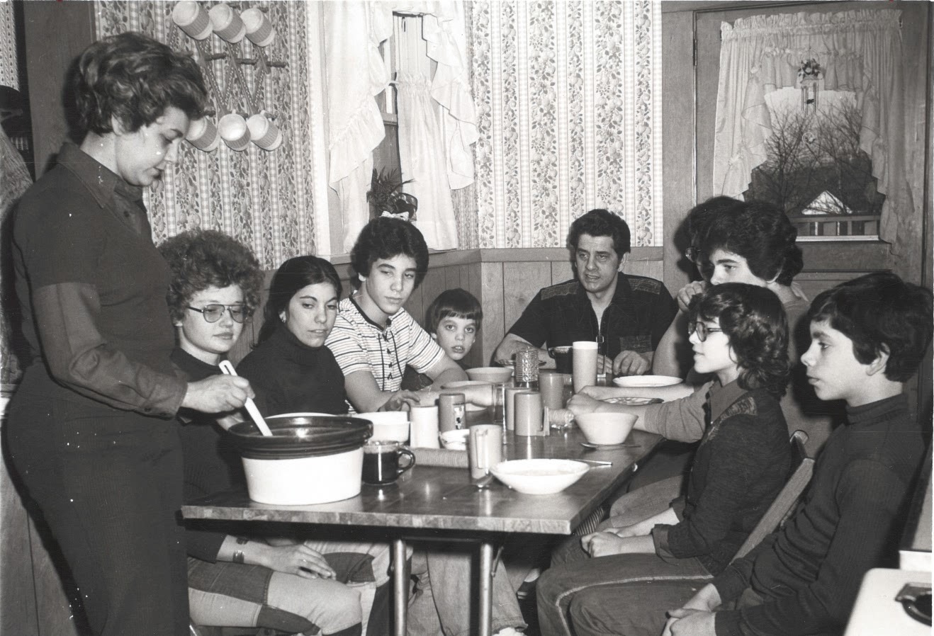 The Pecchia family gathers around the table in 1977. Exponent File Photo