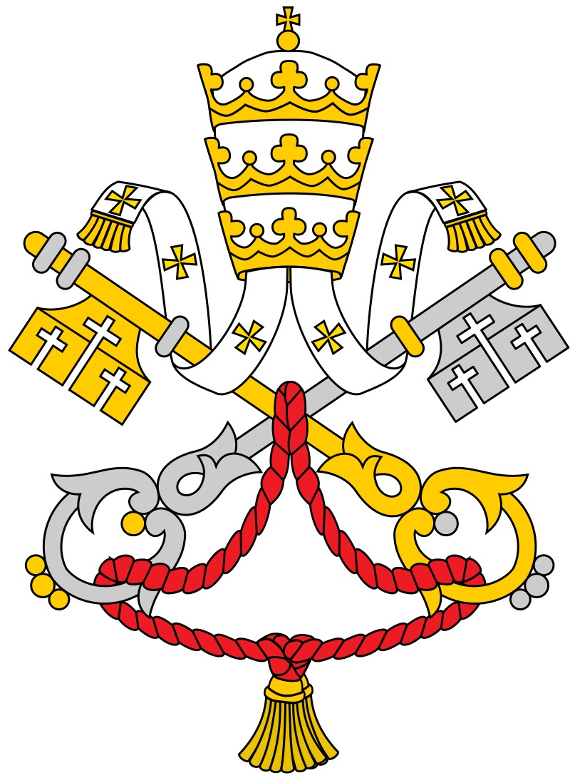 Image of papal emblem. Public domain image.