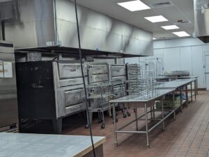 Image of the new stainless steel kitchen at the parish center at Mt. Carmel in Niles. Photo by Karen S. Kastner.