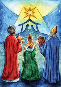 illustration of three wise men