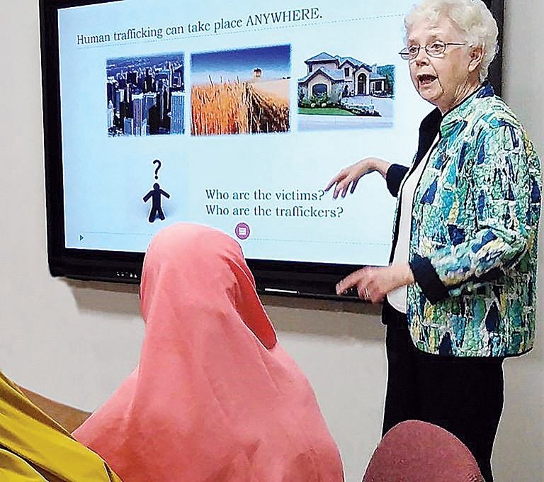 Image of Sister Anne Victory leading a seminar