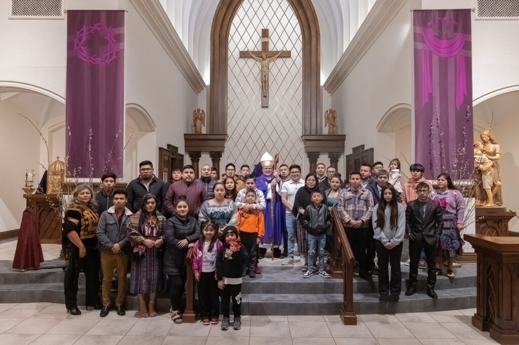 The Hispanic community gathers for mass at a conference in 2025. Photo by Bob Rossiter