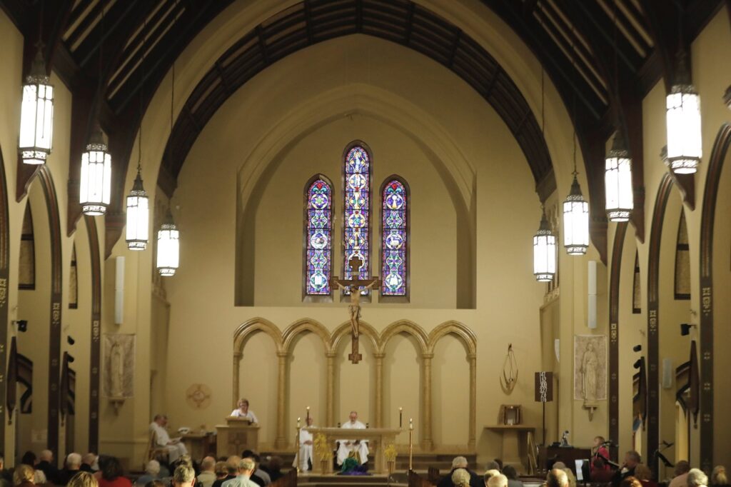 View from the back of the church at St. Paul Parish in Salem