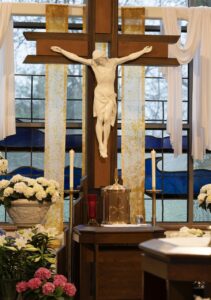 Image of crucifix at Blessed Sacrament in Warren