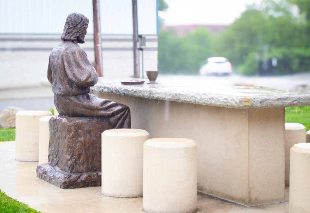 Image of Last Supper Statue at basilica in Youngstown. Photo by Courtney Poullas