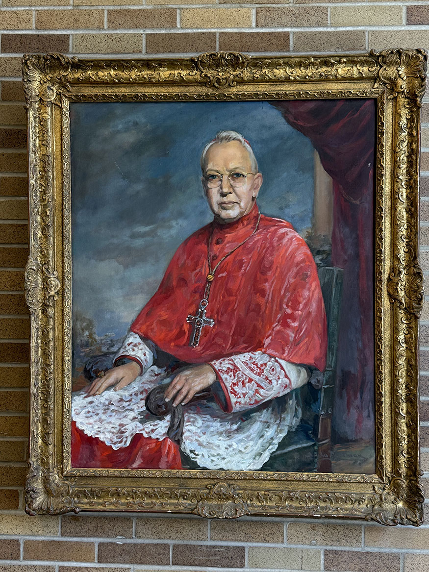 Photo of a portrait of Cardinal Mooney