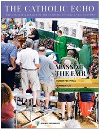 The June/July 20225 issue of the Catholic Echo magazine featuring a Mass at the Canfield Fair.