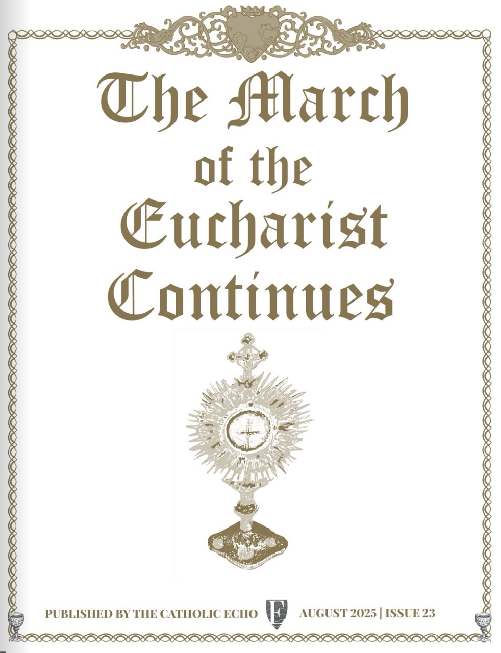 Cover of the 2025 March of the Eucharist Book