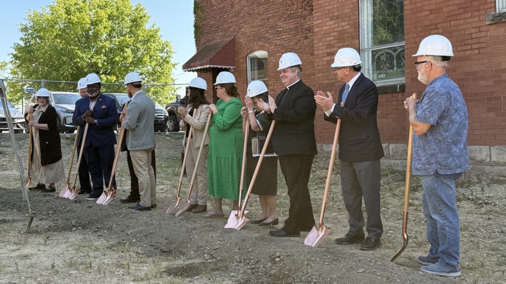 Dignitaries break ground on the new diocesan archival center
