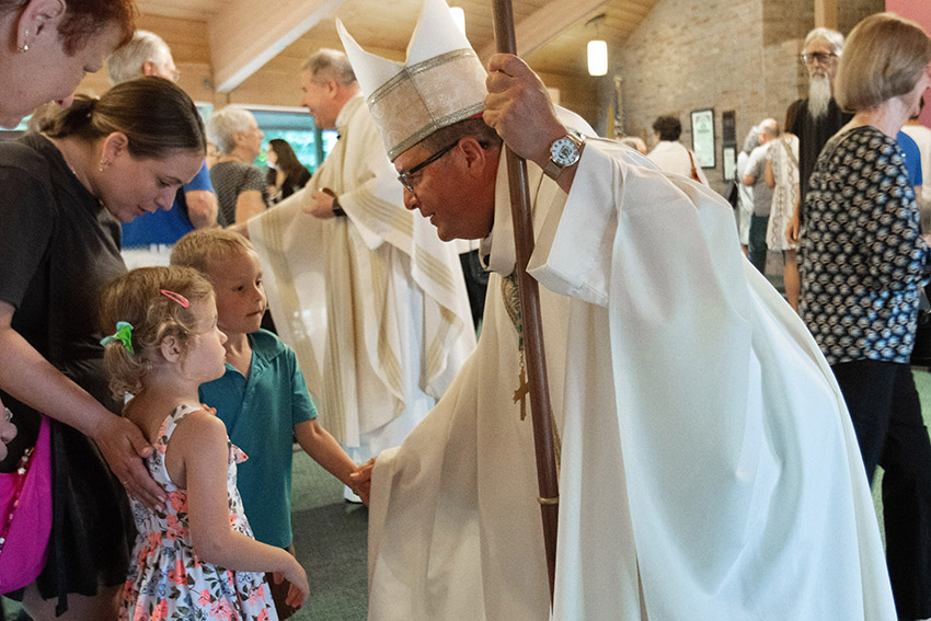 50th anniversary mass at Our Lady of Perpetual Help in Aurora June 21, 2025. Bishop Bonner was present.