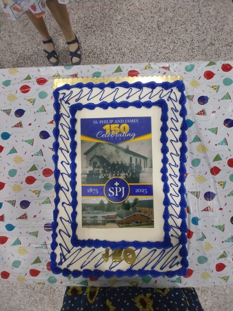 Cake at St. Philip and James, noting 150 years