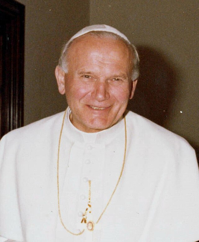Photo of Saint Pope John Paul II. Photo courtesy Wikimedia Commons. Distributed under the license Creative Commons Attribution 3.0 Poland.