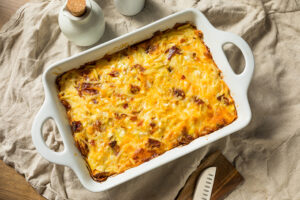 Photo depicting the completed recipe of Crescent Roll Breakfast Casserole.