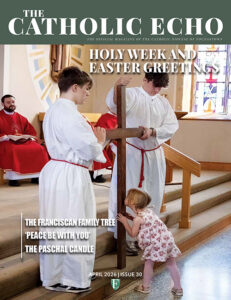 Cover of the April 2026 Catholic Echo magazine.